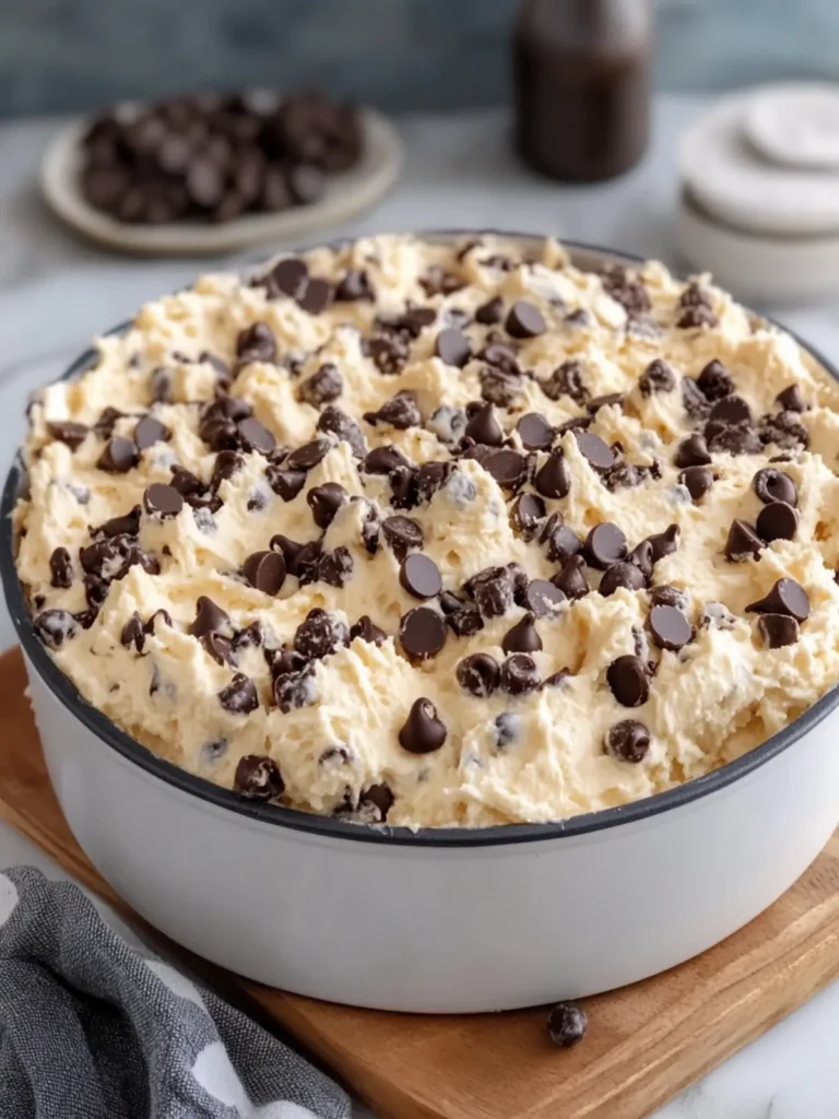 High-Protein Chocolate Chip Cookie Dough Fluff Casserole Delight 3 High-Protein Chocolate Chip Cookie Dough Fluff Casserole