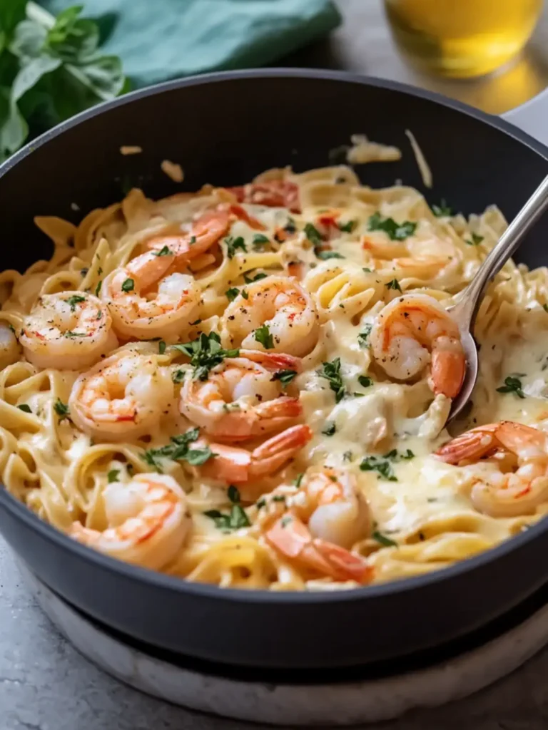 Indulge in Creamy Shrimp Pasta with Cheese and HerbsTonight 3 Creamy Shrimp Pasta with Cheese and Herbs