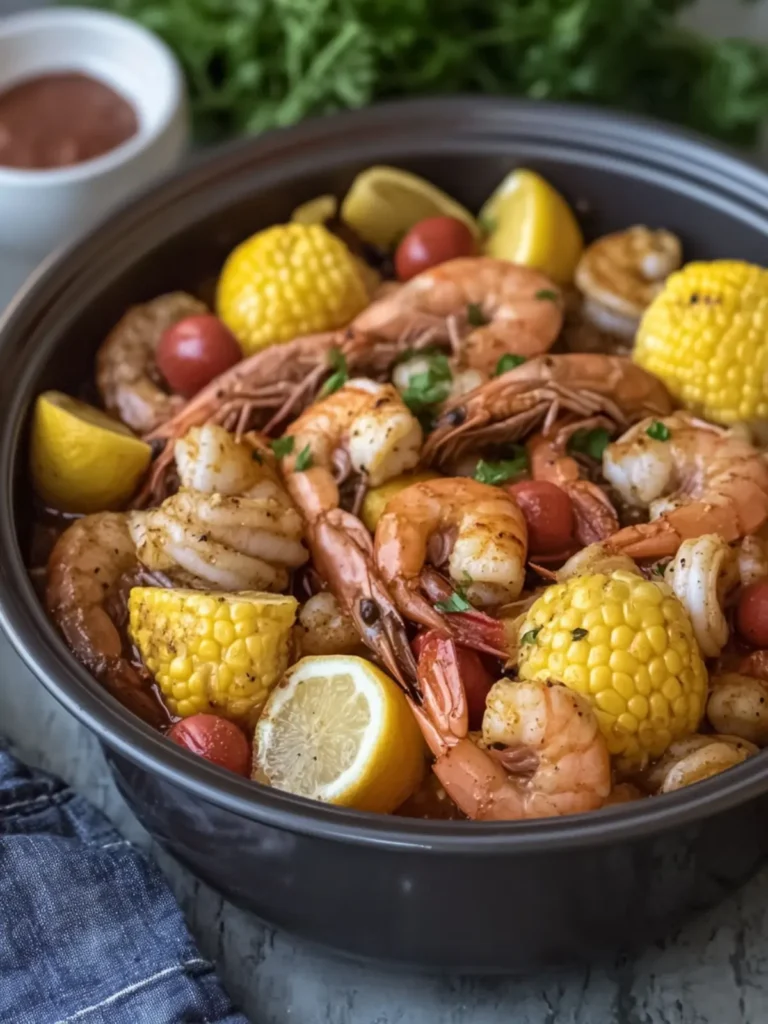Slow Cooker Cajun Shrimp Boil