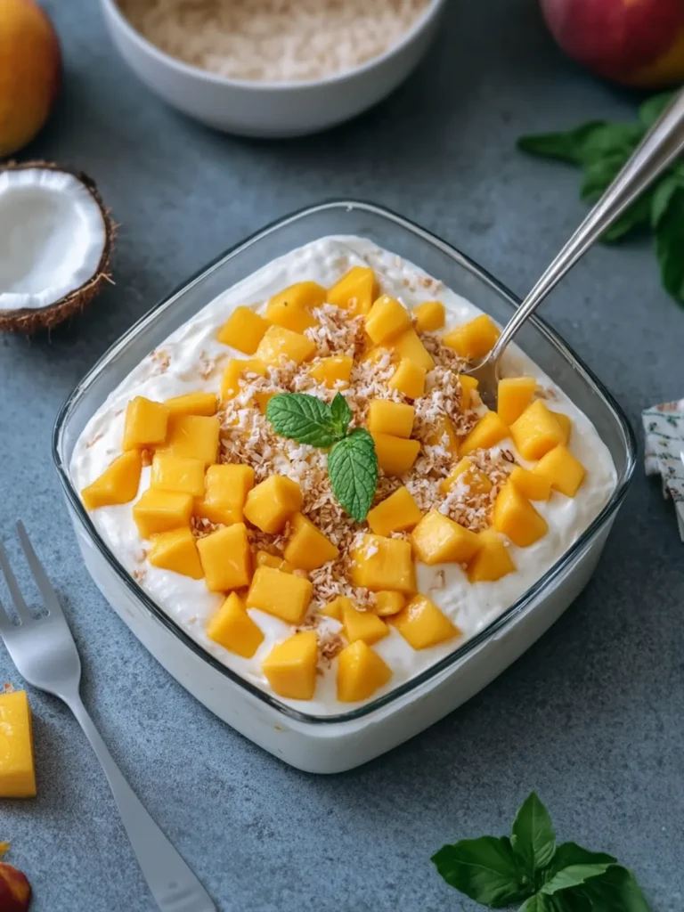 Mango Coconut Cream Salad