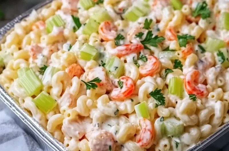 Creamy Crab and Celery Seafood Macaroni Salad
