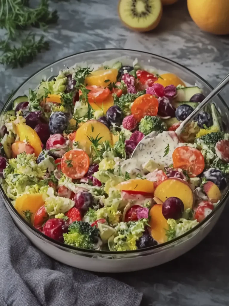 Fruits & Vegetable Salad with Creamy Dreamy Dressing Delight 2 Fruits & Vegetable Salad with Creamy Dreamy Dressing