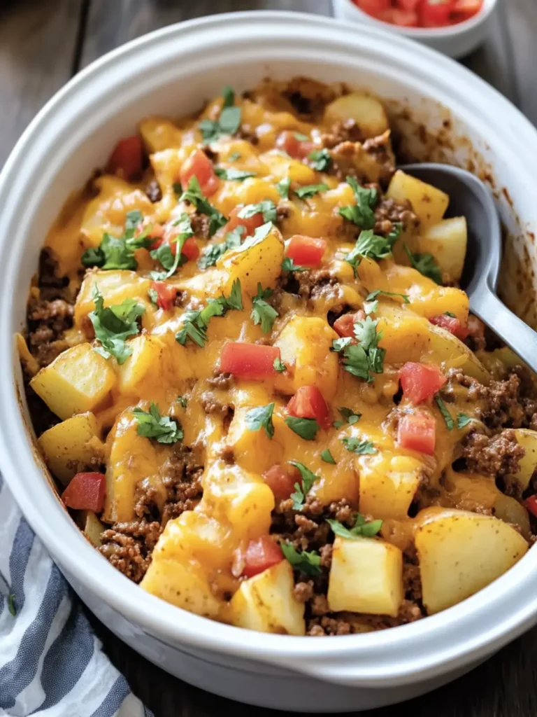 Crockpot Cheesy Taco Potatoes for Ultimate Comfort Food Bliss 4 Crockpot Cheesy Taco Potatoes