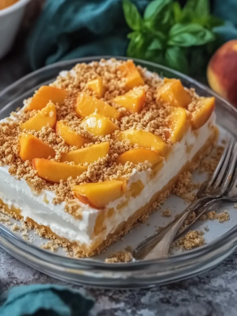 Peach Cobbler No-Bake Cheesecake