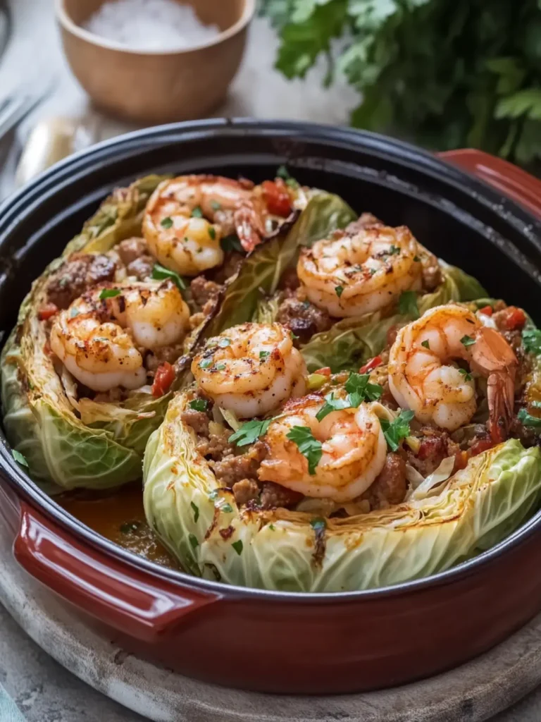 Cajun Shrimp & Sausage Stuffed Cabbage Boats You’ll Love 4 Cajun Shrimp & Sausage Stuffed Cabbage Boats