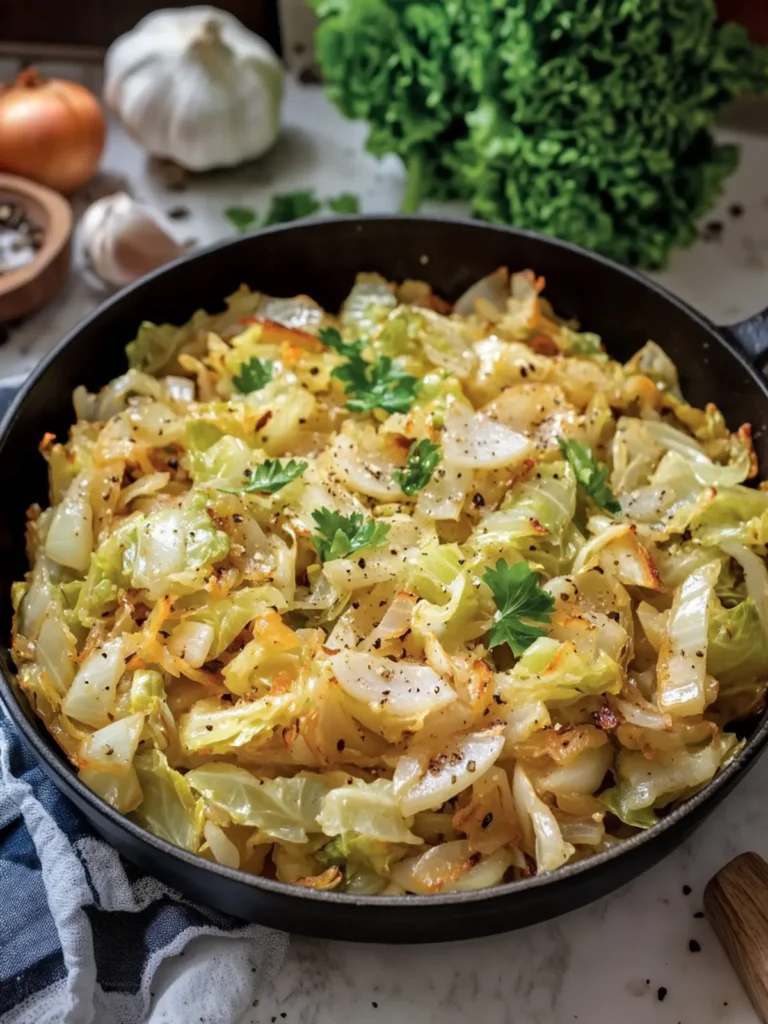 Southern Fried Cabbage with Onions & Garlic: Comfort in a Pan 2 Southern Fried Cabbage with Onions & Garlic