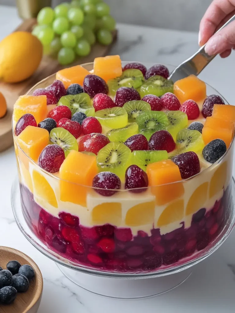 No-Bake Jelly Fruit Cake That's a Colorful Showstopper 4 No-Bake Jelly Fruit Cake