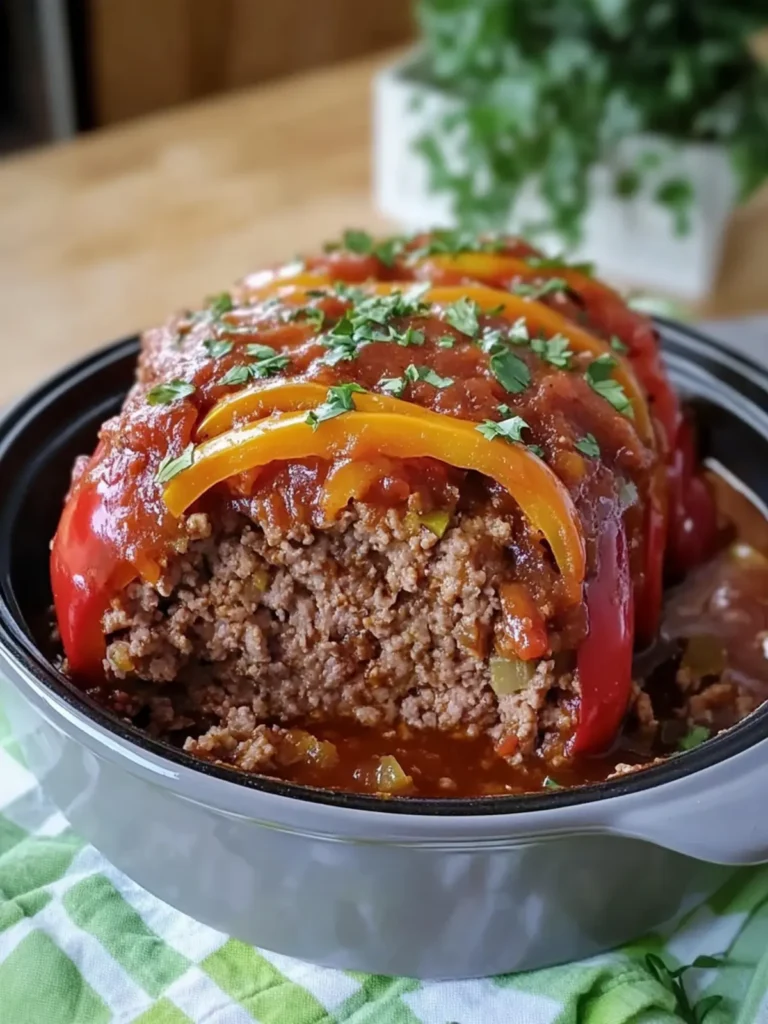 Irresistible Slow Cooker Stuffed Pepper Meatloaf Recipe 4 Slow Cooker Stuffed Pepper Meatloaf