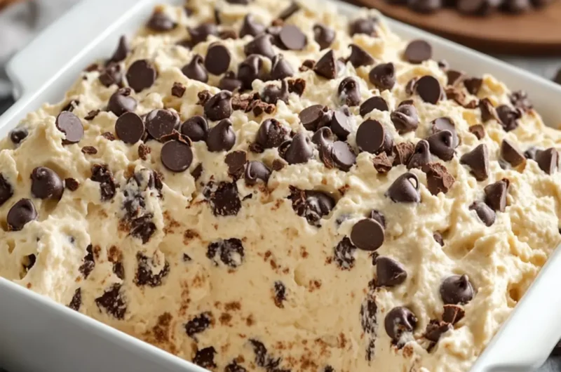High-Protein Chocolate Chip Cookie Dough Fluff Casserole