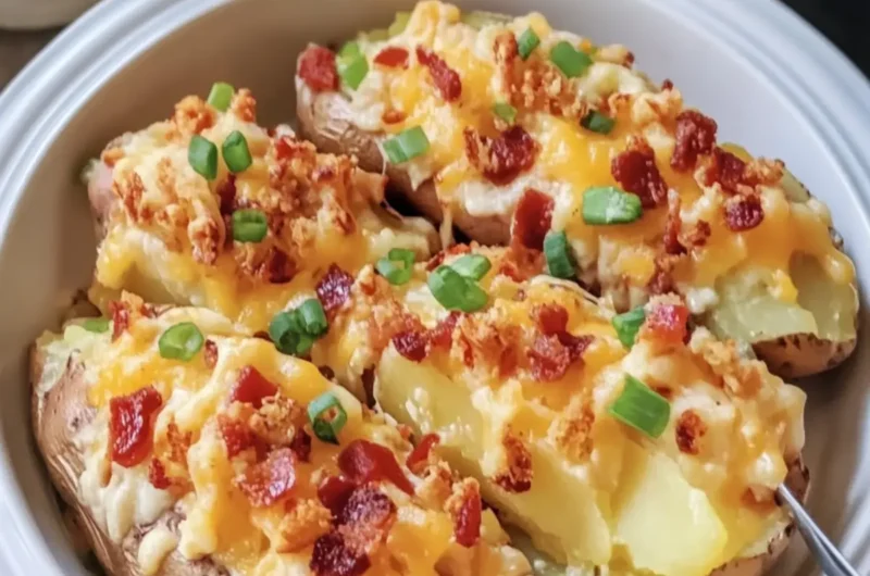 Crockpot Loaded Baked Potato Chicken