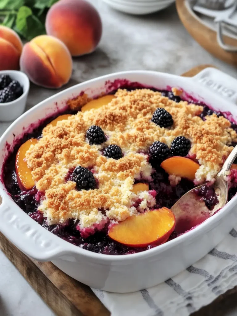 Delicious Blackberry Peach Dump Cake for Easy Summer Treats 2 Blackberry Peach Dump Cake