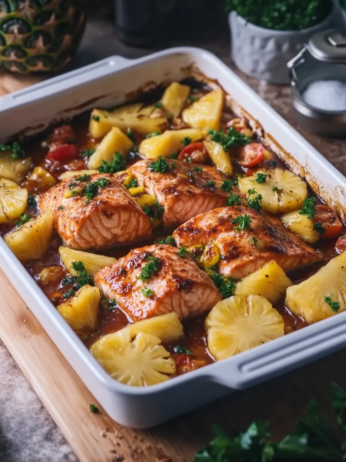 Pineapple Teriyaki Salmon Seafood Bake for a Flavorful Feast 5 Pineapple Teriyaki Salmon Seafood Bake