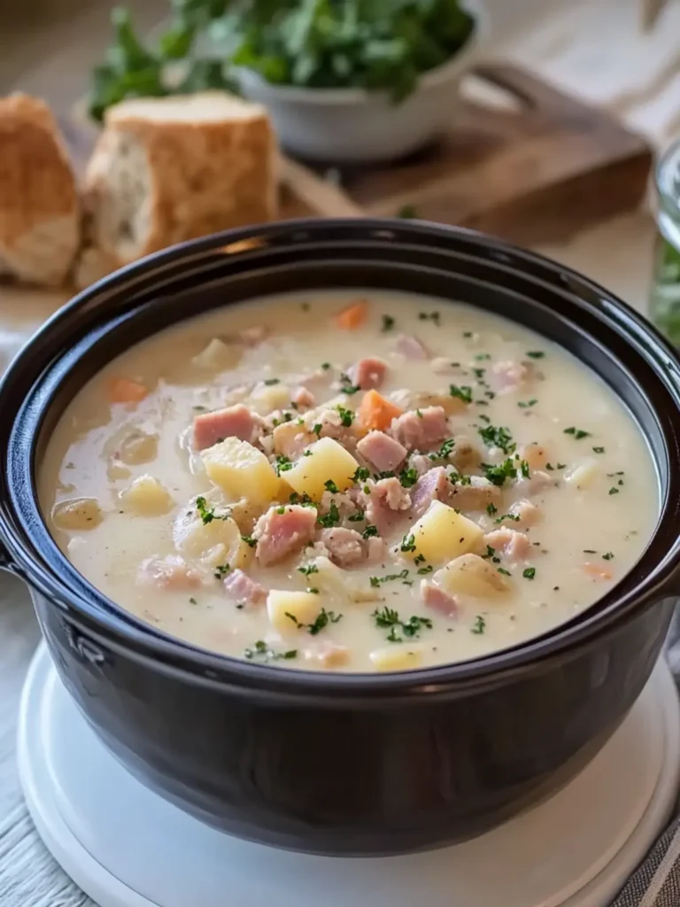 Ultimate Comfort: Slow Cooker Ham and Potato Soup Recipe 4 Slow Cooker Ham and Potato Soup