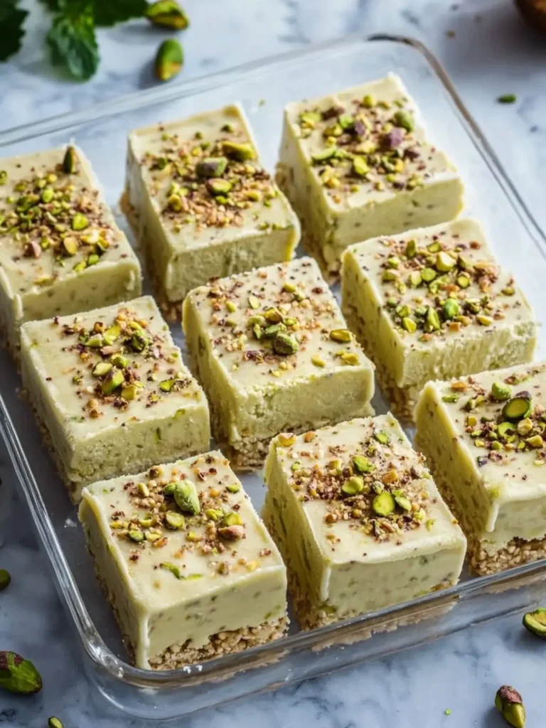 Creamy No-Bake Pistachio Ice Cream Bars to Savor Today 4 No-Bake Pistachio Ice Cream Bars