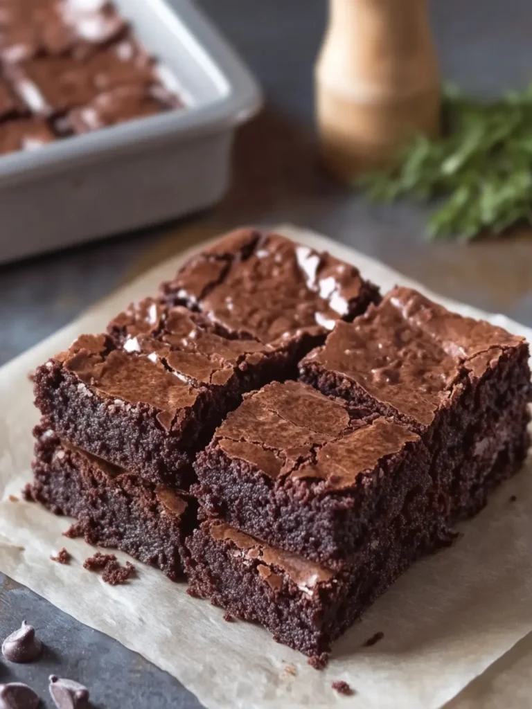 Fudgy Triple Chocolate Brownies