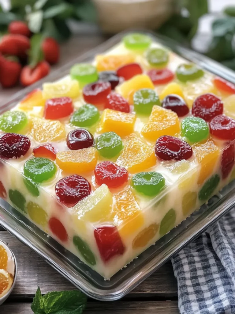 Delicious No-Bake Jelly Fruit Cake in a Rectangular Pan 2 No-Bake Jelly Fruit Cake in Rectangular Pan