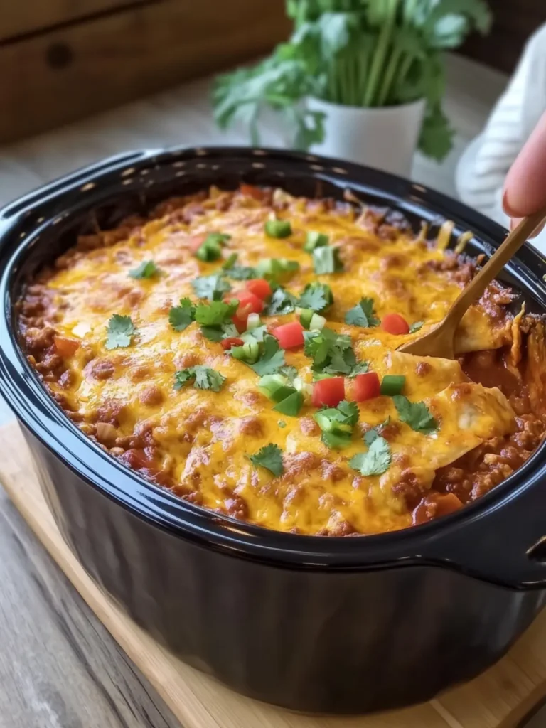 Crockpot Beef Enchilada Casserole Your New Family Favorite 4 Crockpot Beef Enchilada Casserole