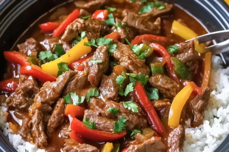 Slow Cooker Pepper Steak