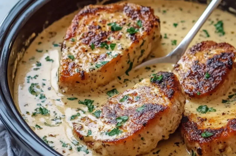 Slow Cooker Creamy Ranch Pork Chops
