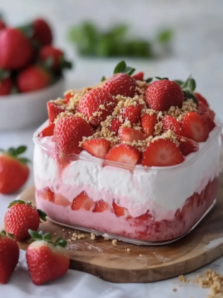 No-Bake Strawberry Delight: Creamy Bliss in Every Bite 3 No-Bake Strawberry Delight