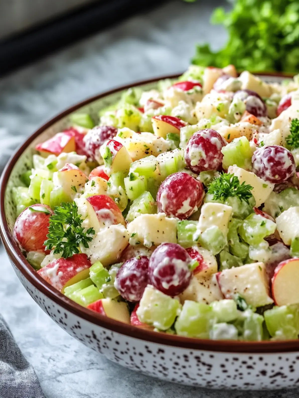 Delicious Apple Grape Celery Cream Salad for Refreshing Cravings 5 Apple Grape Celery Cream Salad