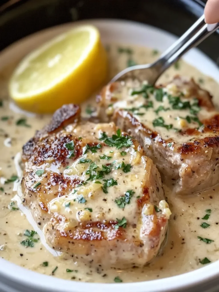 Savory Crockpot Creamy Garlic Butter Pork Chops for Dinner Bliss 4 Crockpot Creamy Garlic Butter Pork Chops