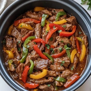 Savory Slow Cooker 4-Ingredient Poor Man’s Pepper Steak Delight 8 Savory Slow Cooker 4-Ingredient Poor Man’s Pepper Steak Delight