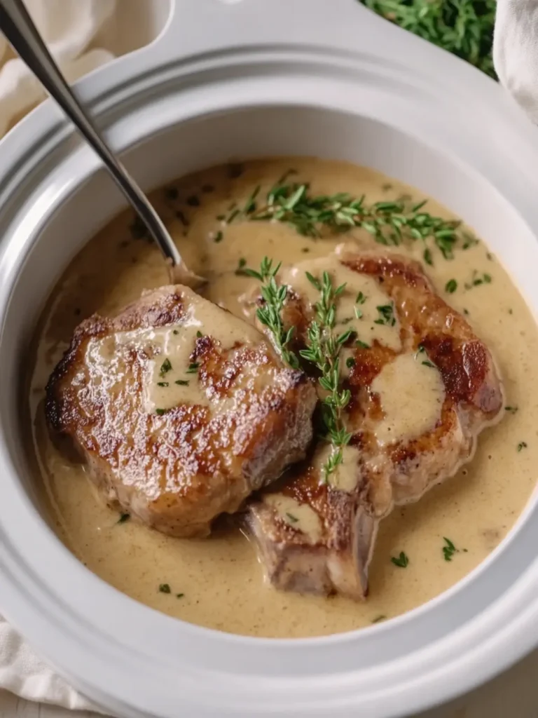 Slow Cooker Creamy Pork Chops