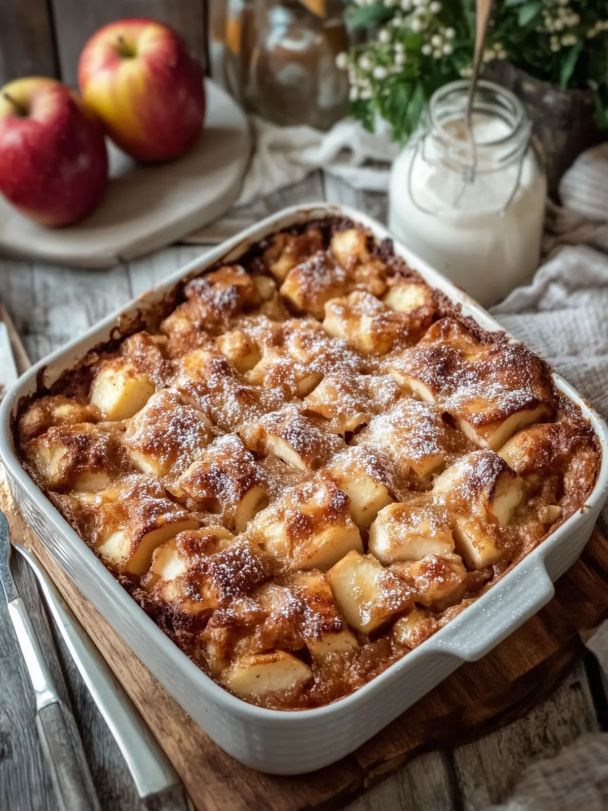 Apple Fritter Cake in a Casserole