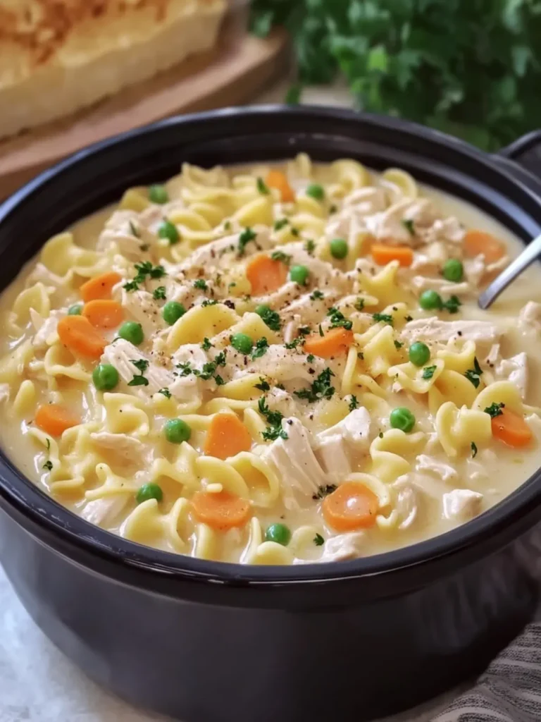 Amish Chicken Pot Pie Noodles Slow Cooker: Cozy Delight 4 Amish Chicken Pot Pie Noodles Slow Cooker