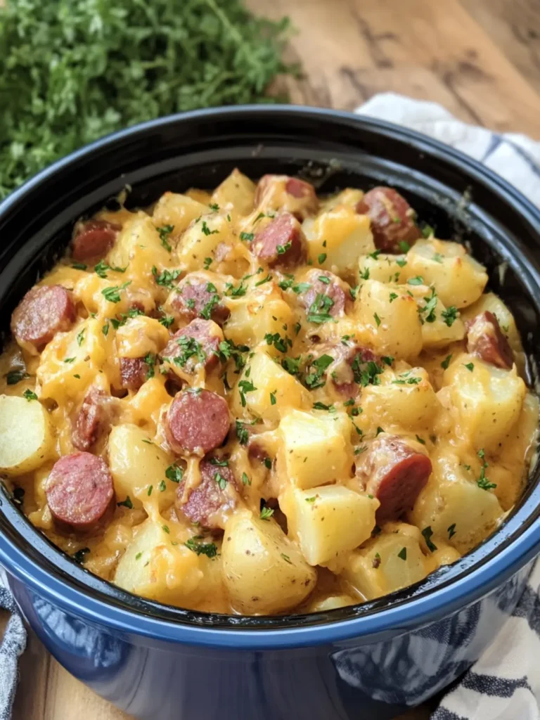 Crockpot Cheesy Potatoes and Beef Kielbasa for Cozy Nights 4 Crockpot Cheesy Potatoes and Beef Kielbasa