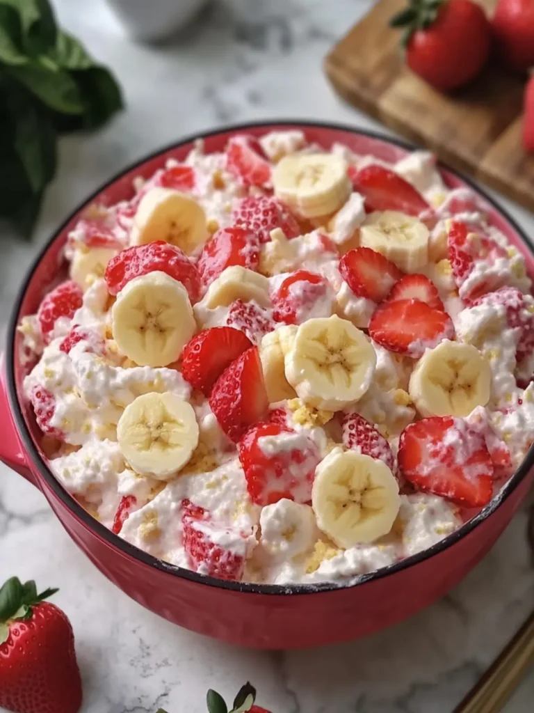 Delicious Strawberry Banana Fluff Salad Your New Favorite Treat 3 Strawberry Banana Fluff Salad