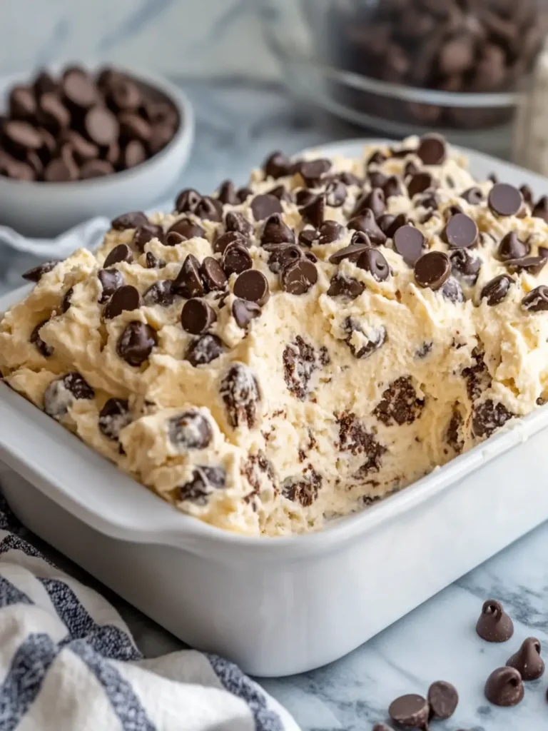 High-Protein Chocolate Chip Cookie Dough Fluff Delight 3 High-Protein Chocolate Chip Cookie Dough Fluff Casserole