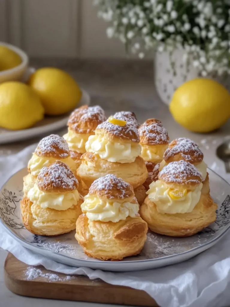 Delicious Cream Puffs with Lemon Pastry Cream to Impress Everyone 2 Cream Puffs with Lemon Pastry Cream
