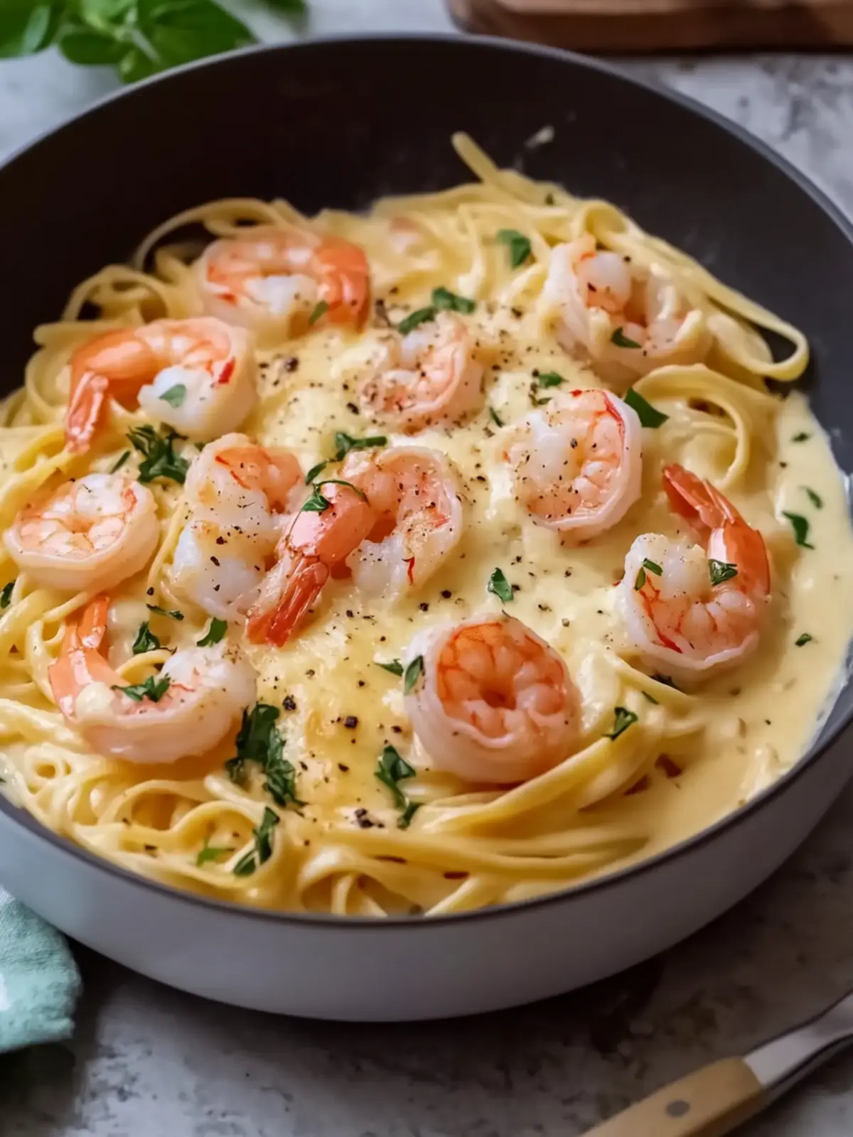 Creamy Shrimp Pasta with Cheese and Herbs for Cozy Nights 5 Creamy Shrimp Pasta with Cheese and Herbs