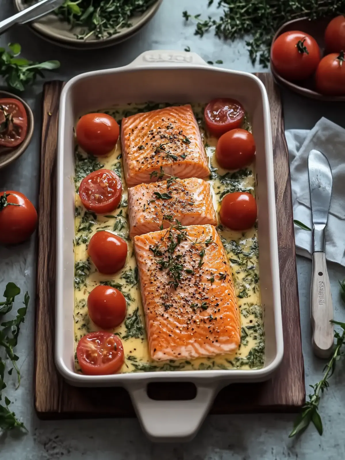 Delicious Boursin Salmon Bake with Creamy Spinach Twist 5 Boursin Salmon