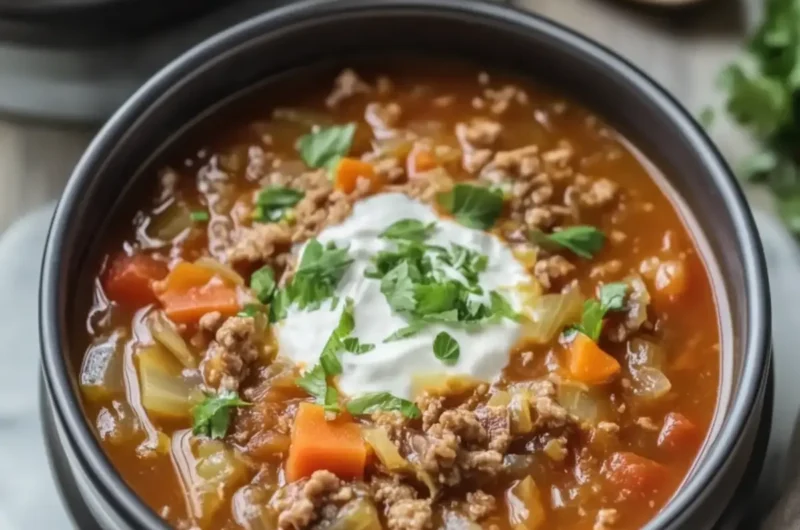 Slow Cooker Cabbage Roll Soup