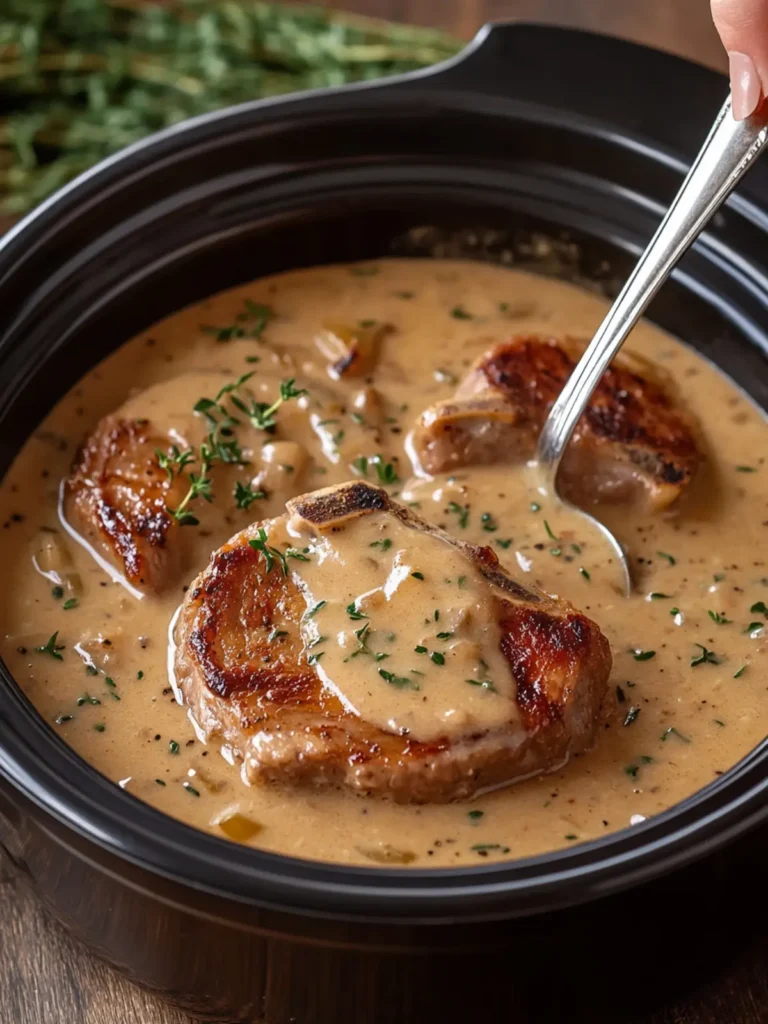 Tender Slow Cooker Pork Chops & Gravy for Cozy Nights 3 Slow Cooker Pork Chops & Gravy
