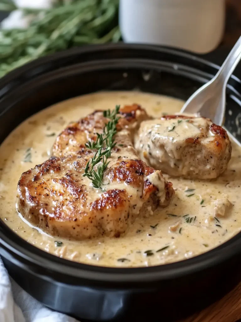 Crockpot Creamy Garlic Butter Pork Chops Your New Dinner Hero 4 Crockpot Creamy Garlic Butter Pork Chops