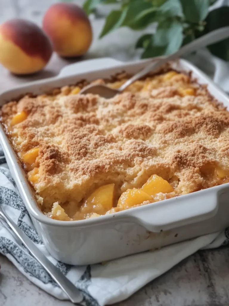 Peach Cobbler Dump Cake: Easy Bliss in Every Bite 3 Peach Cobbler Dump Cake