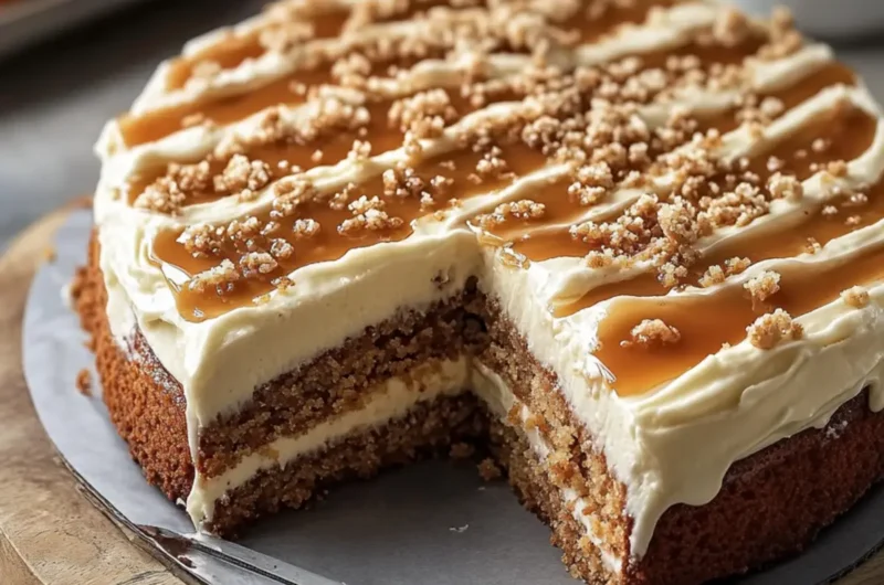Carrot Cake with Salted Caramel and Cream Cheese Frosting
