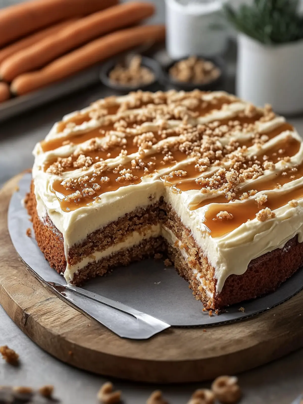 Carrot Cake with Salted Caramel and Cream Cheese Frosting Bliss 5 Carrot Cake with Salted Caramel and Cream Cheese Frosting