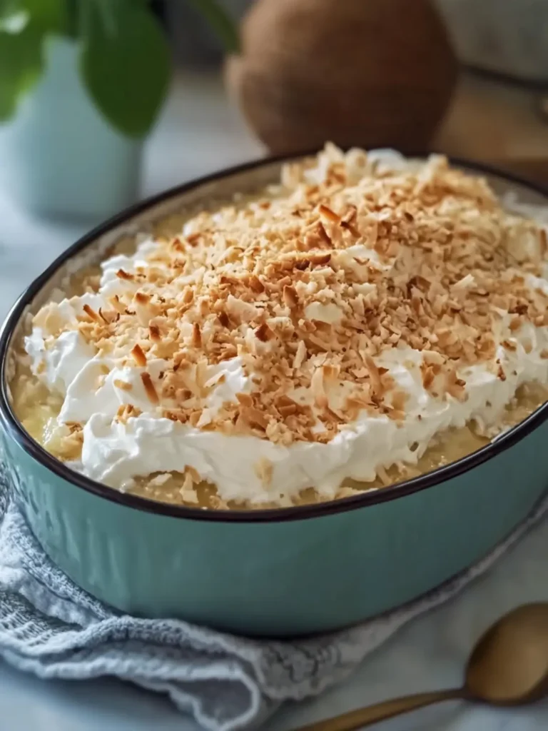 No-Bake Coconut Cream Dream Casserole for Sweet Moments 4 No-Bake Coconut Cream Dream Casserole