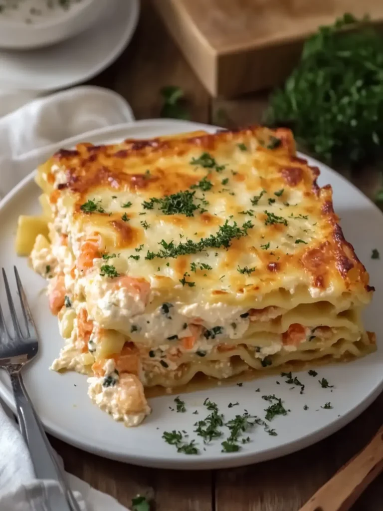 Indulge in Seafood Lasagna with Shrimp and Crab Delight 2 Seafood Lasagna with Shrimp and Crab