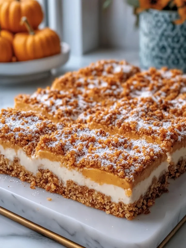 Delicious Pumpkin Roll Bars with Creamy Cheesecake Swirl 4 Pumpkin Roll Bars