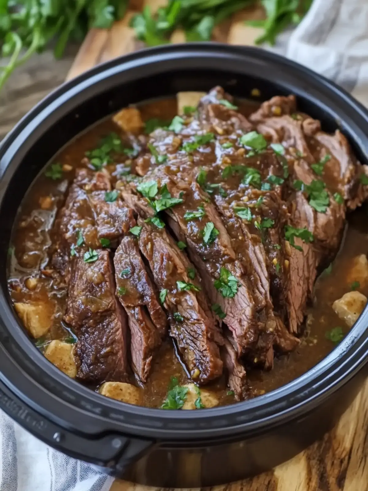 Savory Slow Cooker Garlic Glazed Beef for Homestyle Comfort 5 Slow Cooker Garlic Glazed Beef — Homestyle Meals