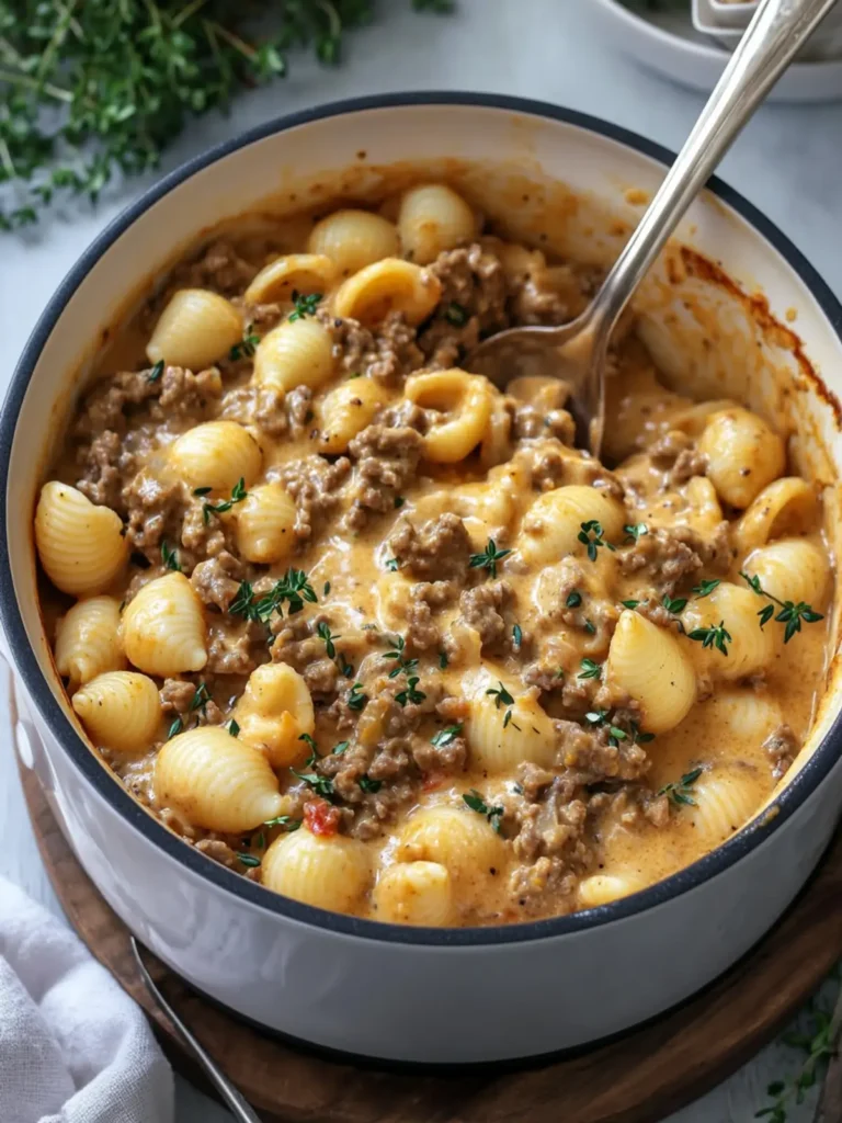 Crockpot Creamy Beef & Shells: A Cozy Dinner Delight 2 Crockpot Creamy Beef & Shells