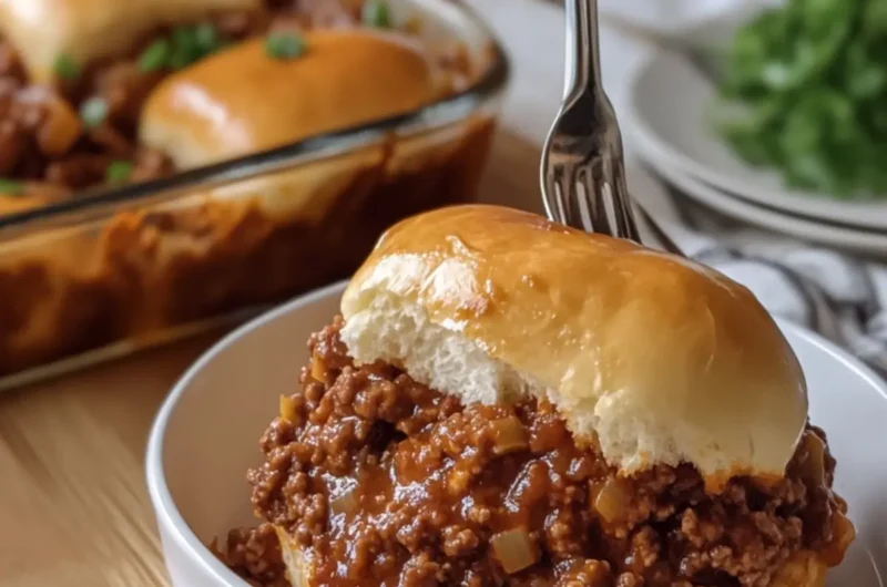 Sloppy Joe Under the Bun Casserole