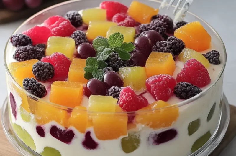 No-Bake Jelly Fruit Cake