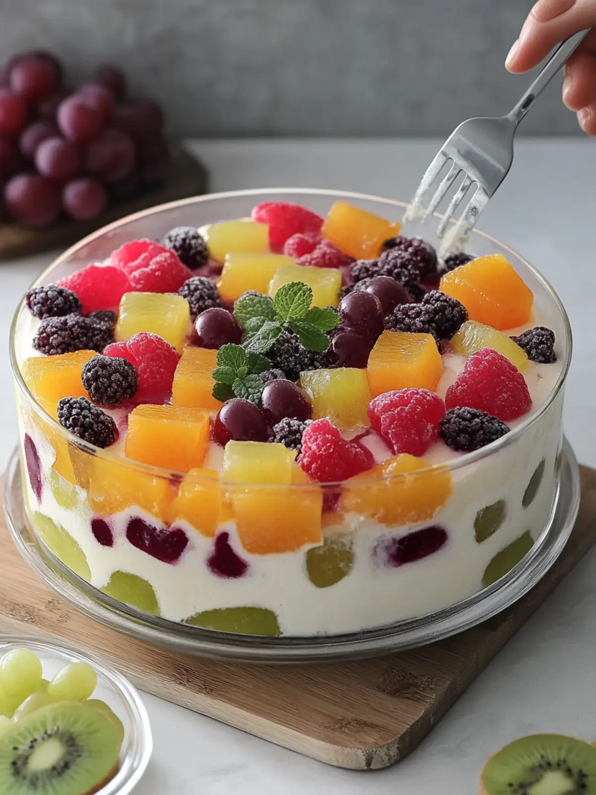 No-Bake Jelly Fruit Cake That's a Colorful Showstopper 5 No-Bake Jelly Fruit Cake